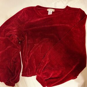 Altar'd State Rich Red Knit Top